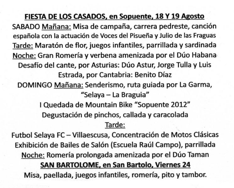 Fiestas de los Casados en Sopuente