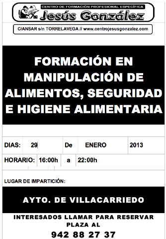 Formacion en manipulador de alimentos