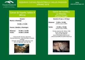 Horarios Cuevas Valles Pasiegos verano 2016