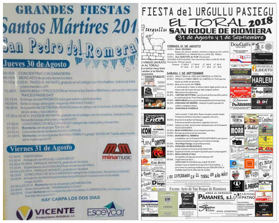 Fiestas de los Santos Mártires en San Pedro del Romeral y del Orgullo Pasiego en el Toral