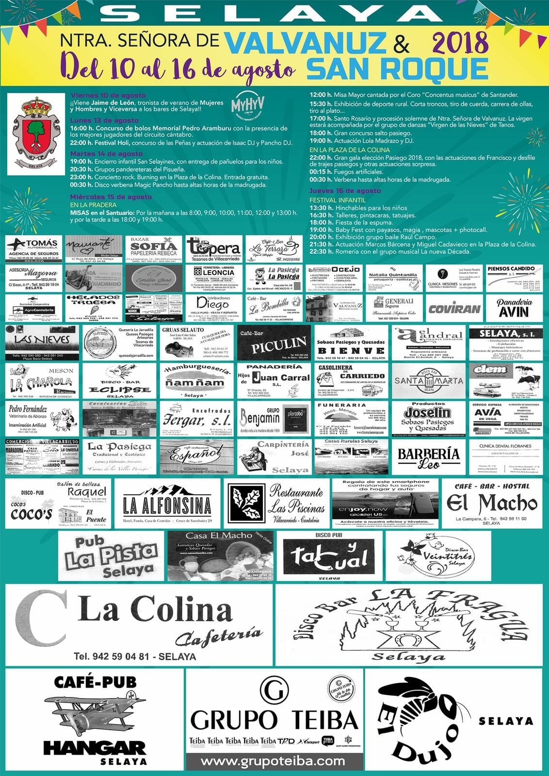 Todo listo para las fiestas de Valvanuz y San Roque 2018