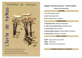 Presentación del libro “Lluvia de Haikus” en Villacarriedo