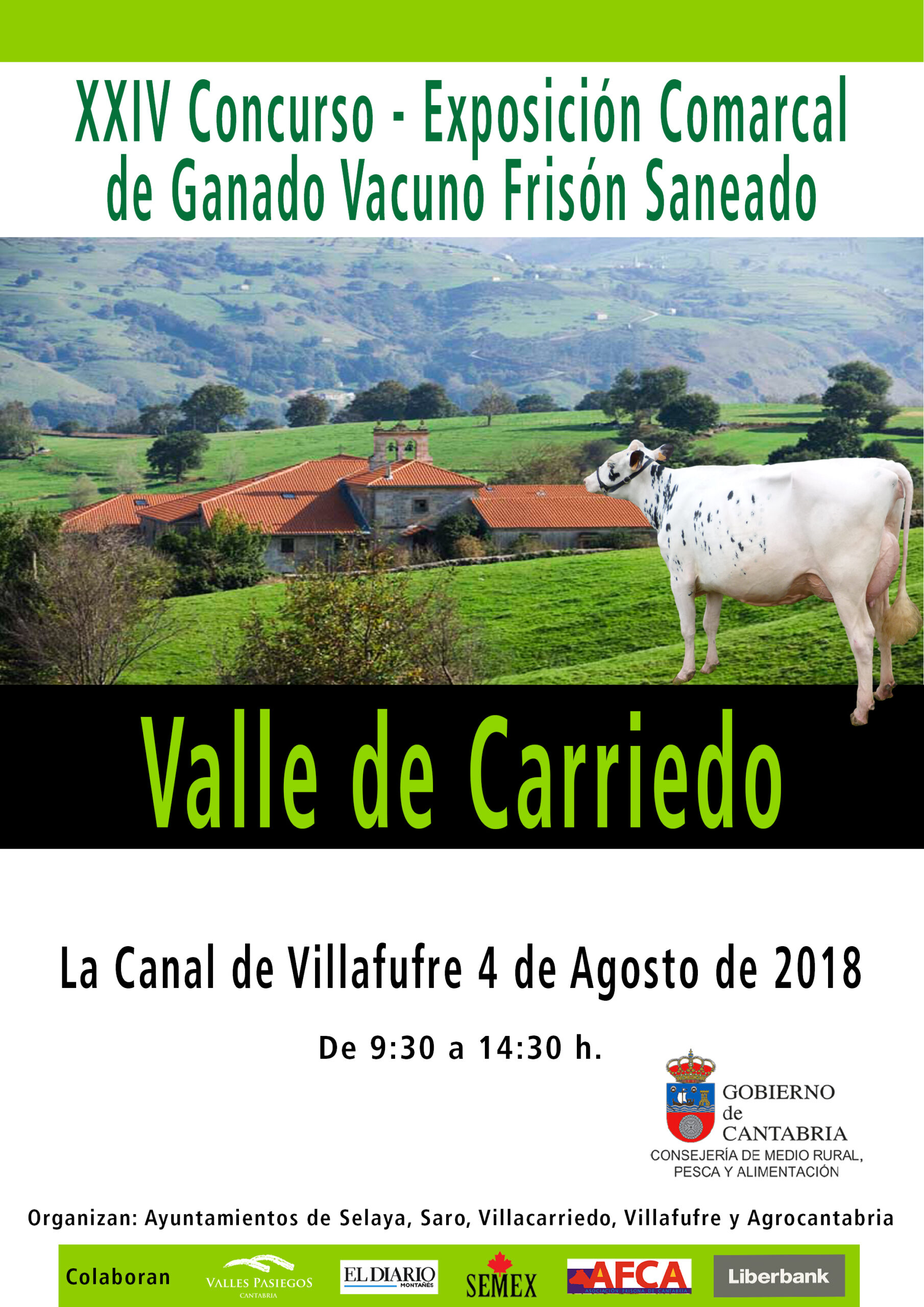 Vega de Villafufre acogerá la XXIV edición de la Feria de Ganado Frisón Valle de Carriedo