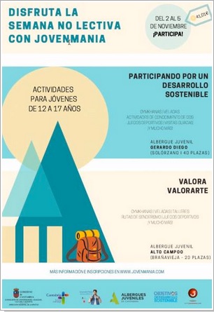 Actividades Semana no lectiva para jóvenes de 12 a 17 años.