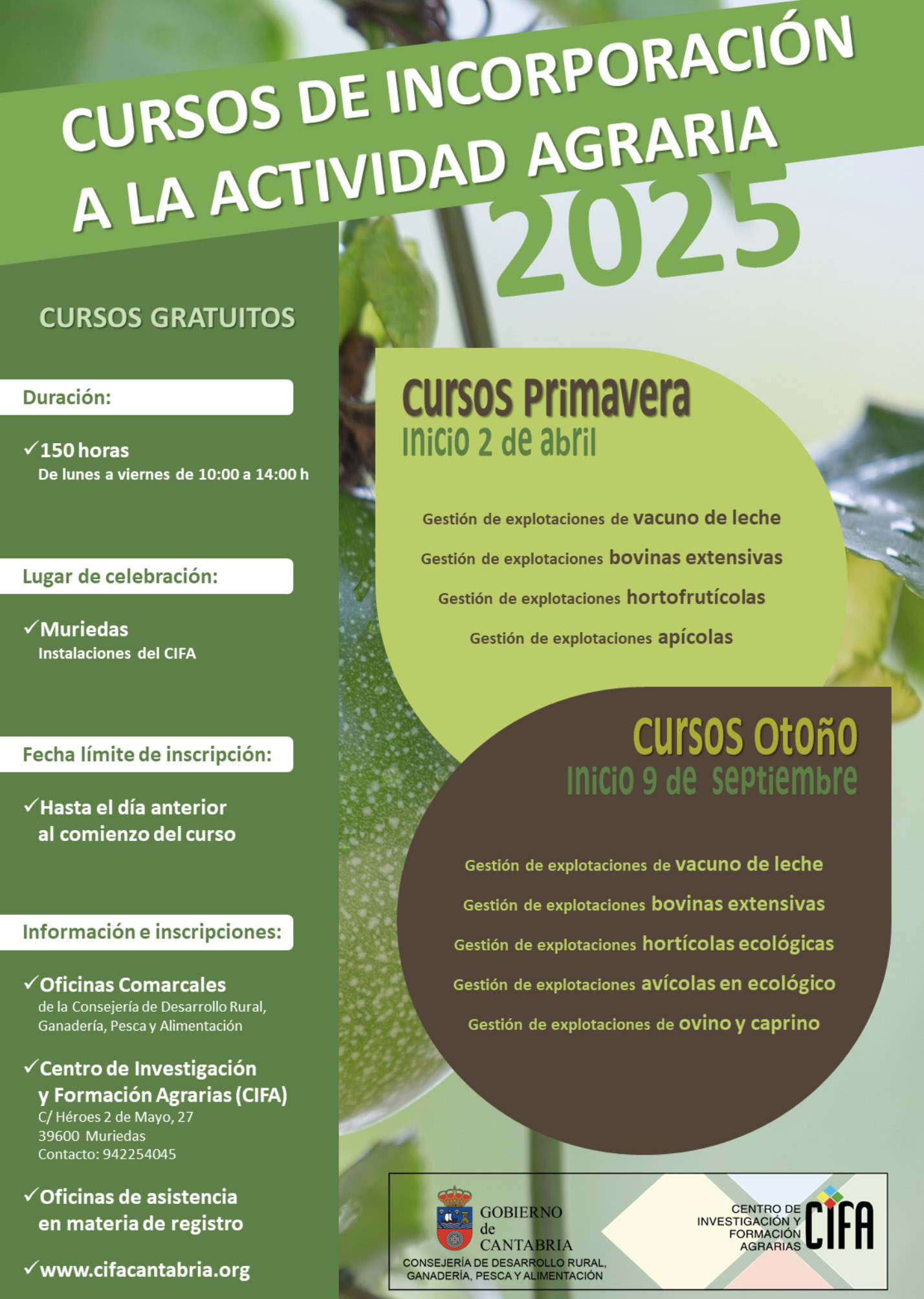 Cursos Incorporación Actividad Agraria