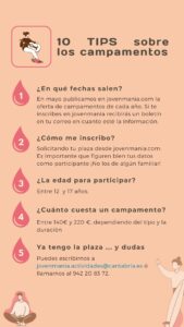 Tips para campamentos