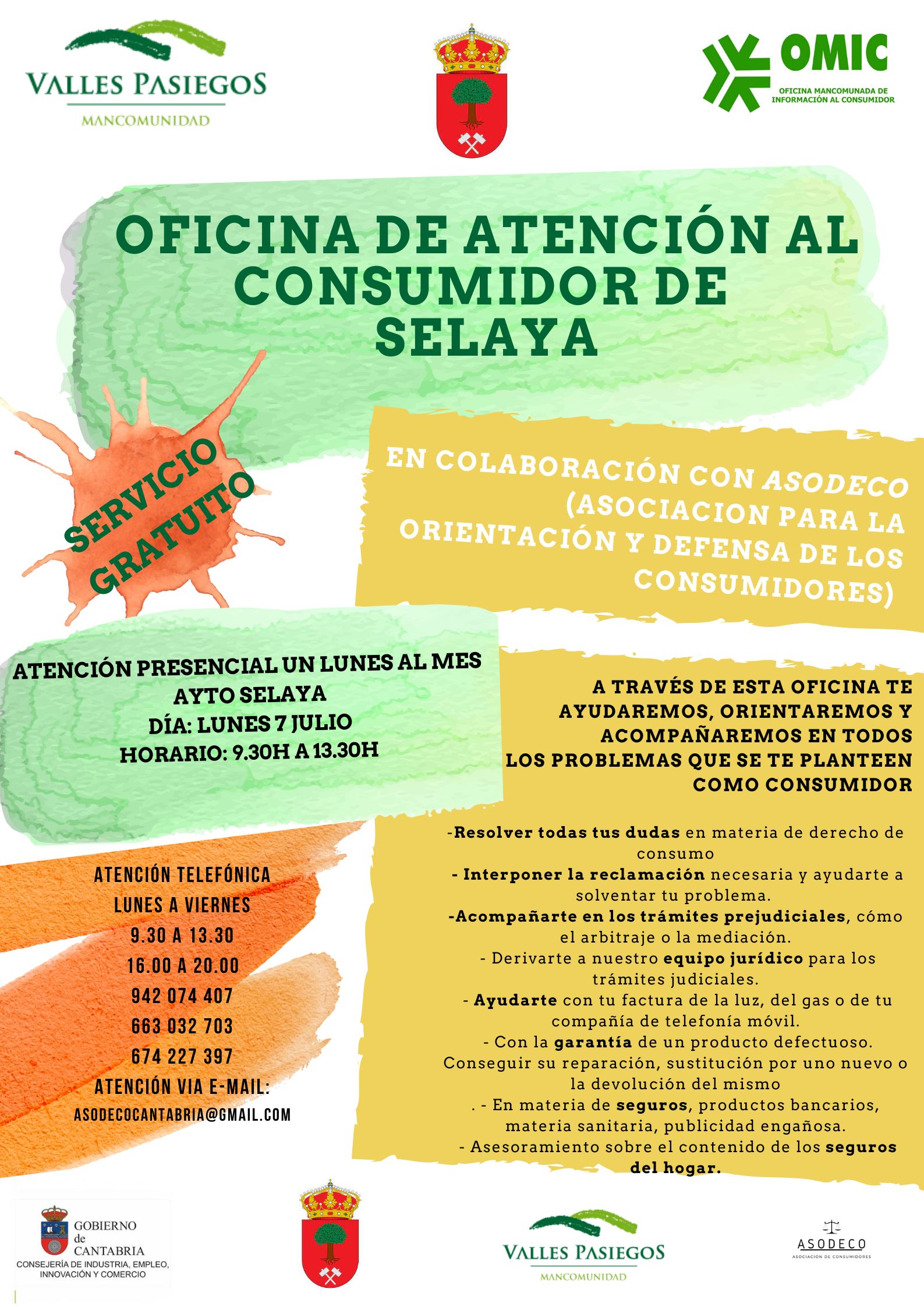 OFICINA DE ATENCIÓN AL CONSUMIDOR DE SELAYA INFORMACIÓN, TRAMITACIÓN Y ASESORAMIENTO GRATUITOS