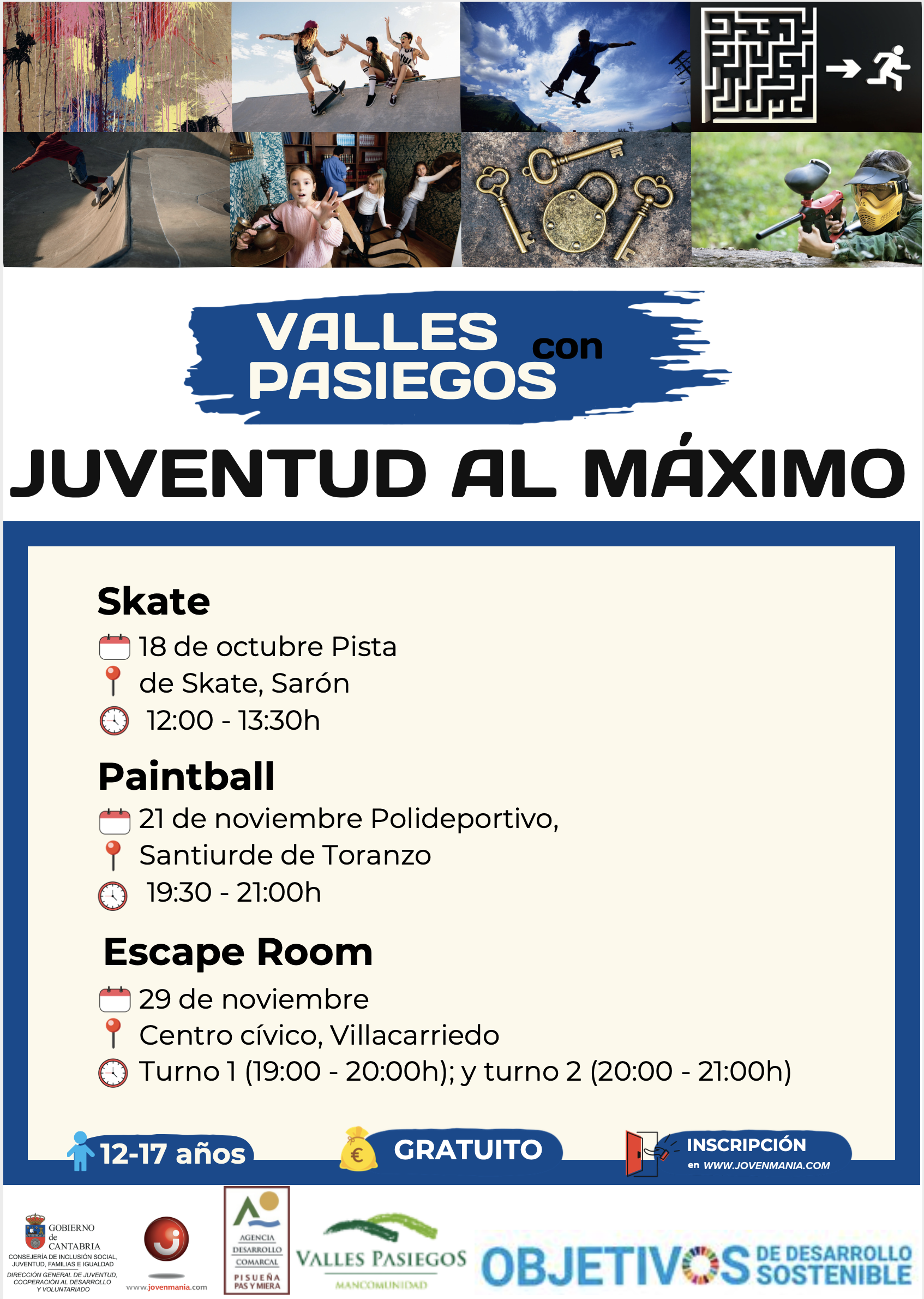 Actividades y Talleres «Juventud al Máximo» en Valles Pasiegos