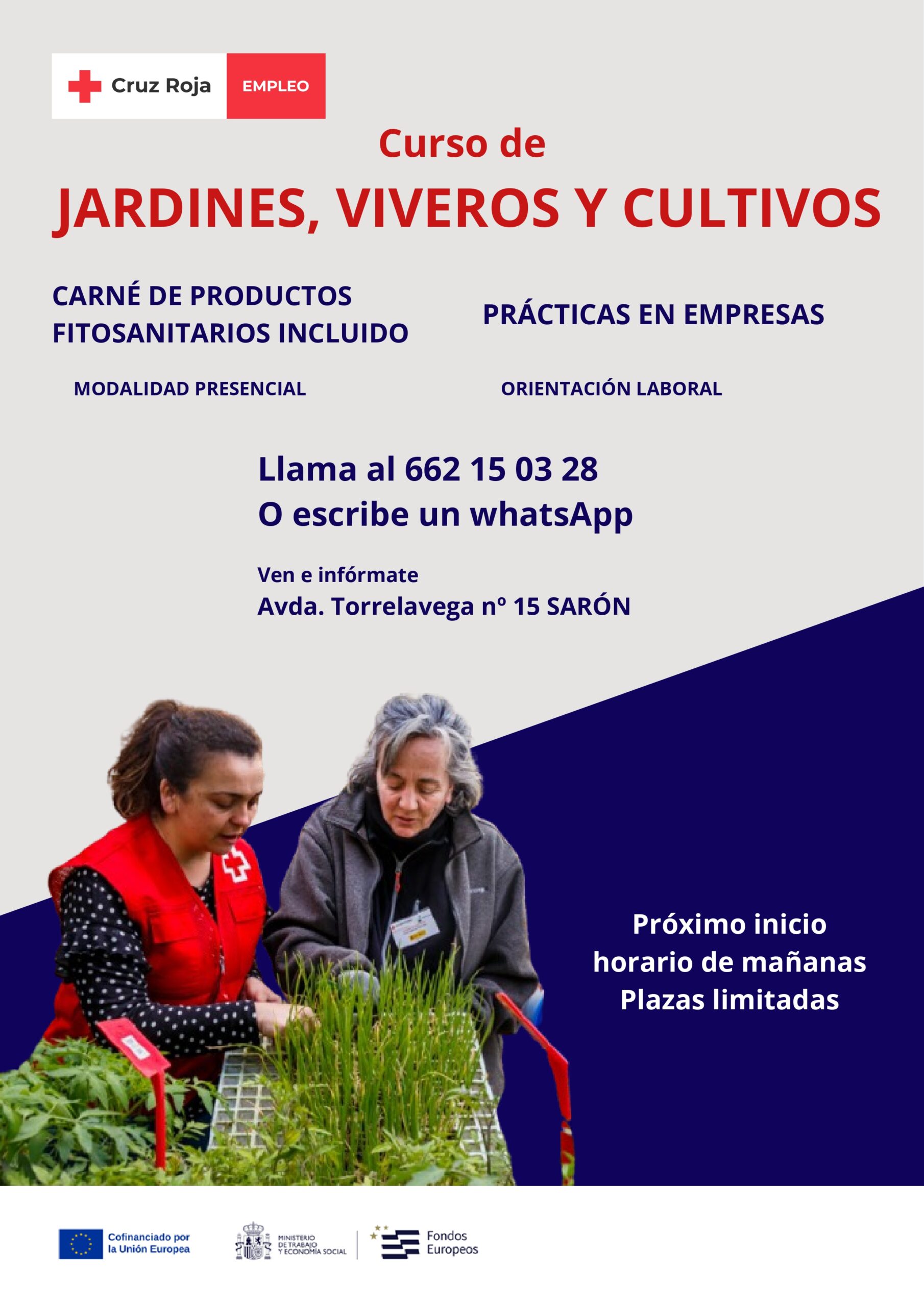 Curso de Desarrollo Sostenible de Jardines, Viveros y Cultivos en Santa María de Cayón